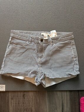 Striped Navy and White Women’s Shorts